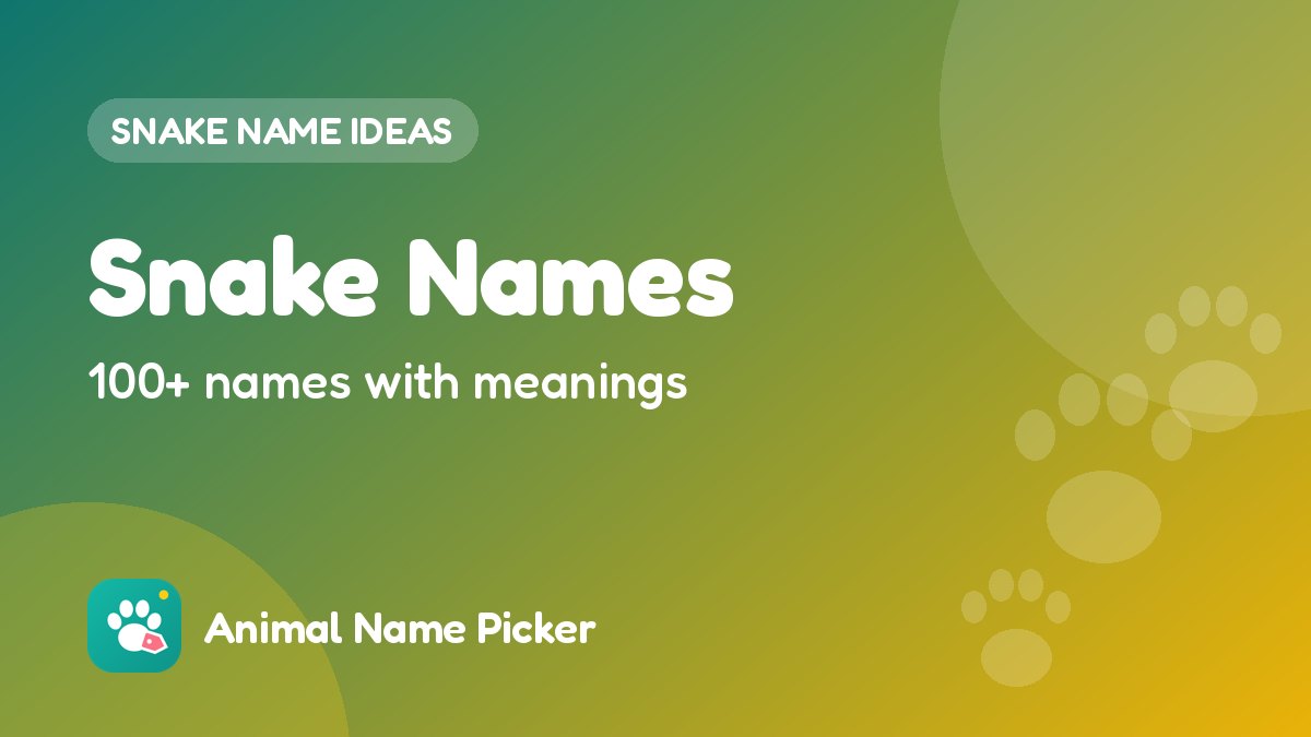 Snake Names - 100+ ideas with meanings